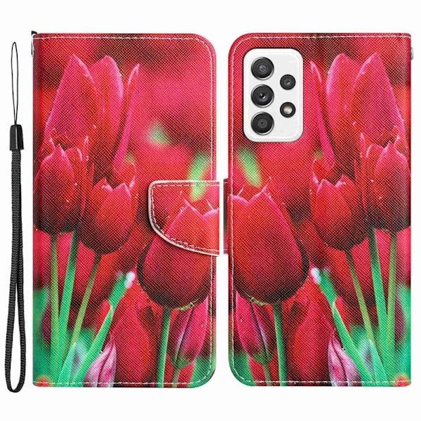 Wonderland Samsung Galaxy A52s 5G / A52 5g / A52 Läppäkotelo - Tulip Red