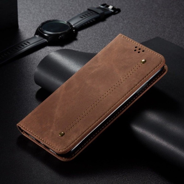 Jeans Samsung Galaxy S23 Plus Flip Etui - Kaffe Brown