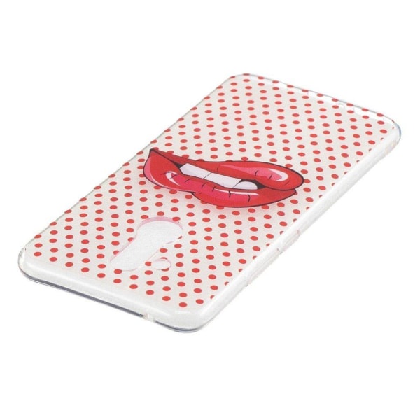 Huawei Mate 20 Lite IMD kuviollinen silikooni muovinen pehmeä ta Red
