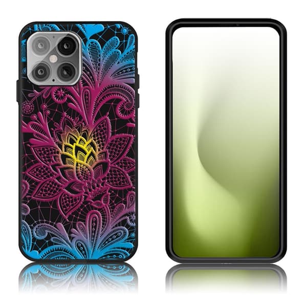 Mønstertryk mat fleksibel skal iPhone 12 Pro Max 6,7 tommer - Blondeblomst Multicolor