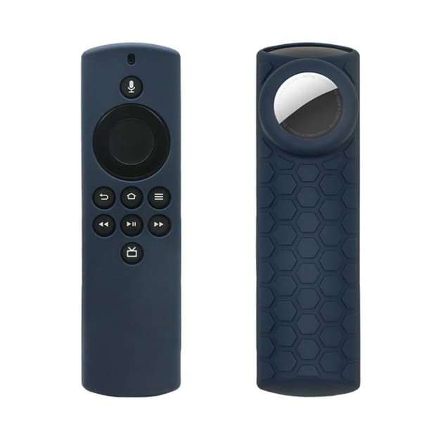 2-i-1 Amazon Fire TV Stick Lite / AirTag silikoneovertræk - Marine Blå Blue