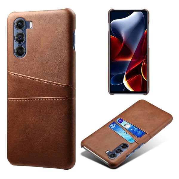 Dual Card Etui Motorola Edge S30 - Brun Brown