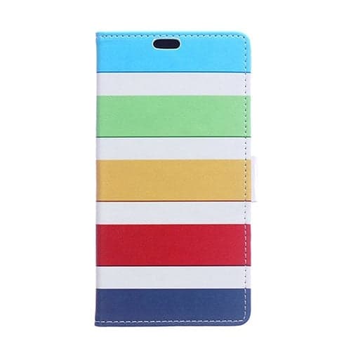 Moberg LG G4s Lær Etui - Fargerig Striber Multicolor