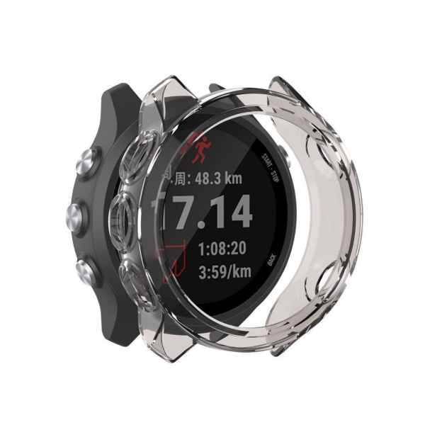 Garmin Forerunner 245 / 245 Music kestävä läpikuultava kotelo - Läpinäkyvä Harmaa Silver grey