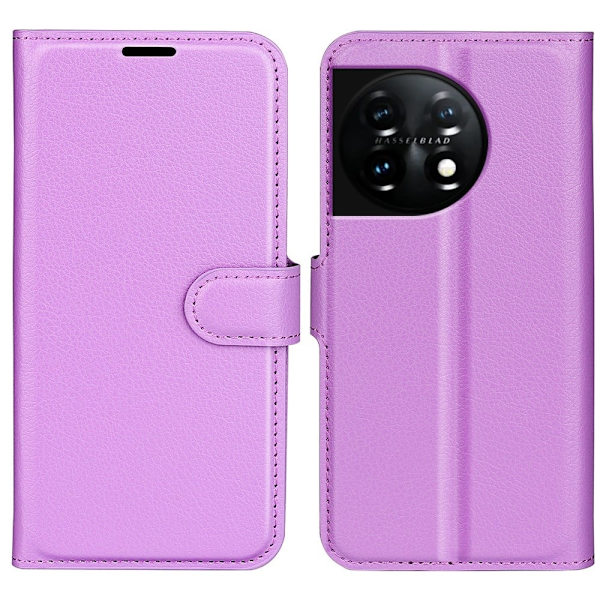 Klassisk OnePlus 11 Flip Etui - Lilla Purple