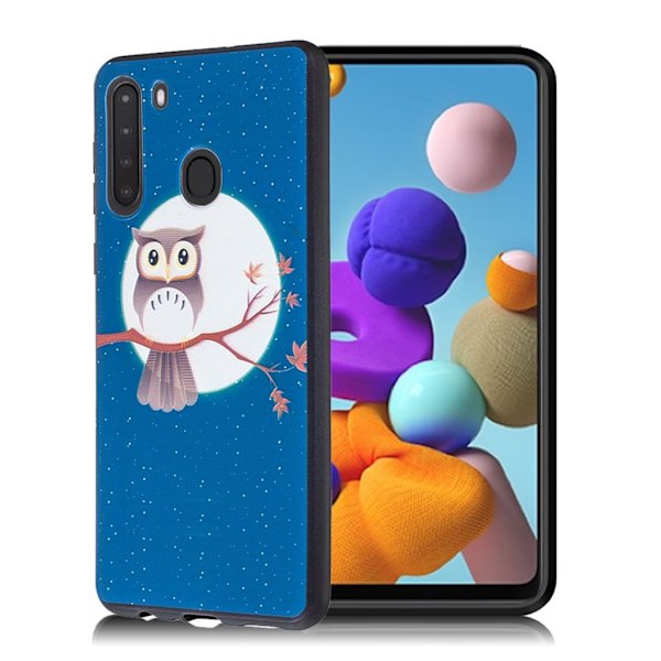 Imagine Samsung Galaxy A21 kuoret - Pöllö Multicolor