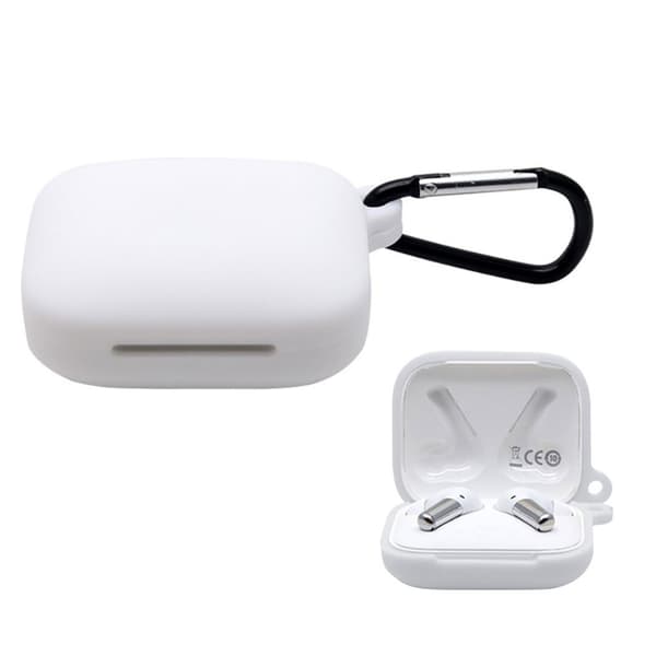 OnePlus Buds Pro silikonfodral med spänne - Vit Vit