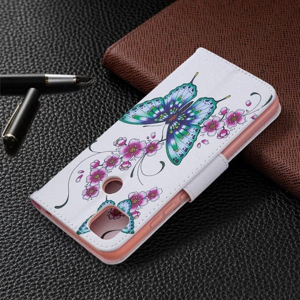 Wonderland Xiaomi Redmi 9C Flippetui - Nydelig Sommerfugl Multicolor