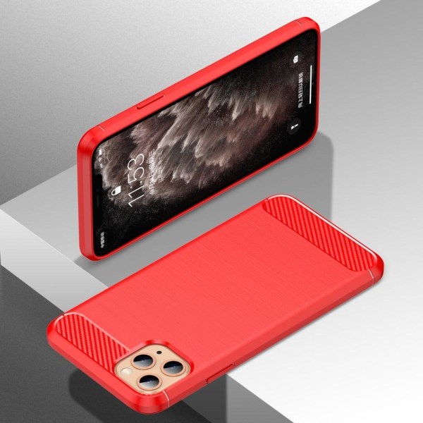 Carbon Flex etui - iPhone 11 Pro Max - Rød Red