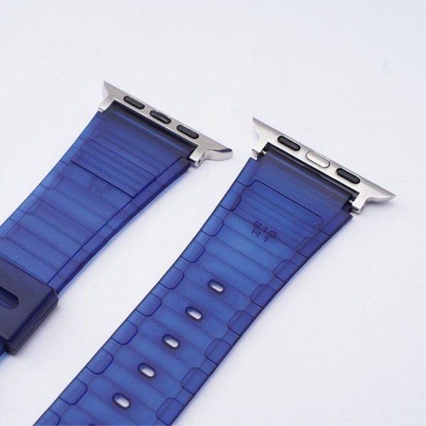 Apple Watch 42mm - 44mm transparent TPU watch strap - Blue Blå