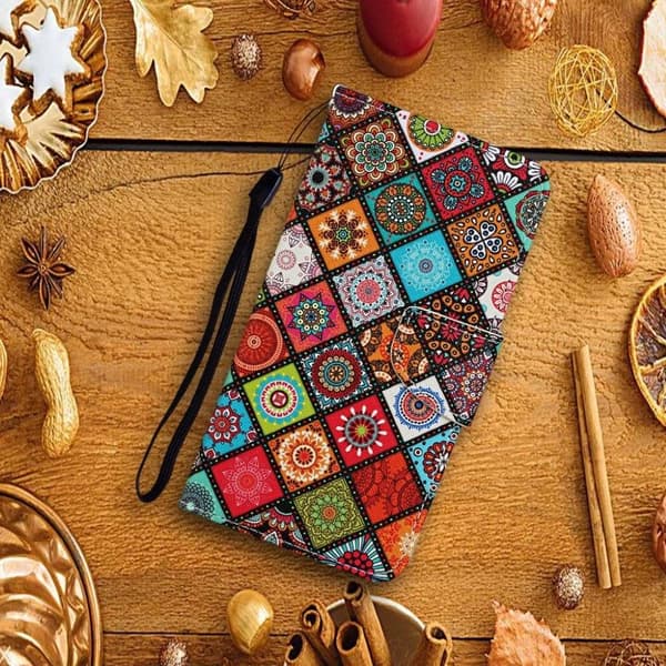 Wonderland Samsung Galaxy Note 20 Flip Etui - Malanda Blomst Multicolor