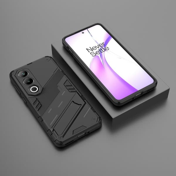 Støtsikkert hybriddeksel med et moderne preg for OnePlus Ace 3V - Svart Black