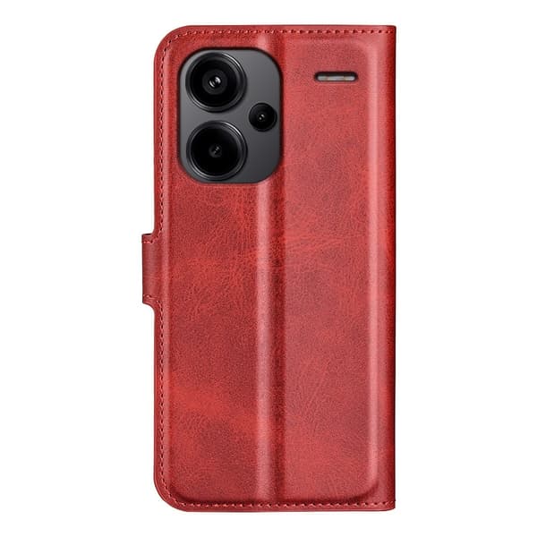 Lompakko Nahkakotelo For Xiaomi Redmi Note 13 Pro+ - Punainen Red