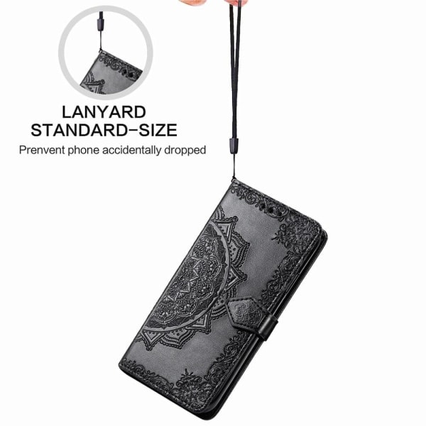 Mandala Samsung Galaxy Z Fold2 5G Flip Etui - Sort Black