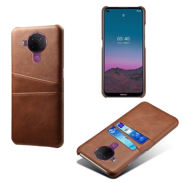 Dual Card Etui Nokia 5.4 - Brun Brown