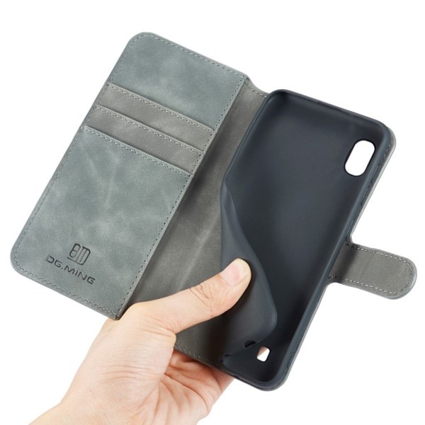 DG.MING Samsung Galaxy A10 Retro Etui - Grå Silver grey