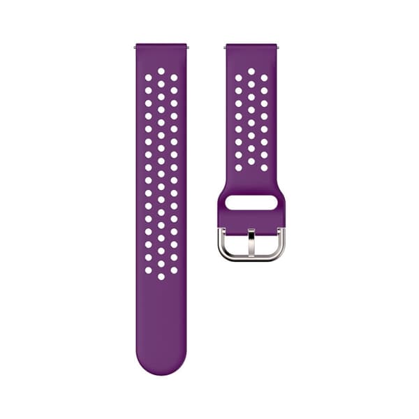 20 mm universellt klockarmband i andningsbart silikon - Lila Lila