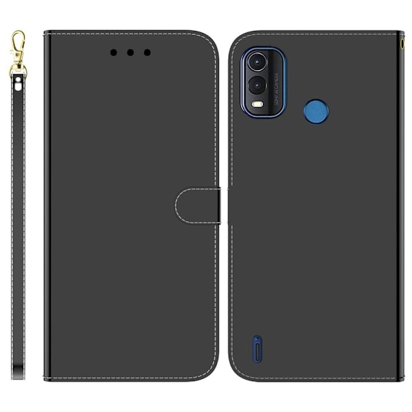 Mirror Nokia G11 Plus Flip Etui - Sort Black