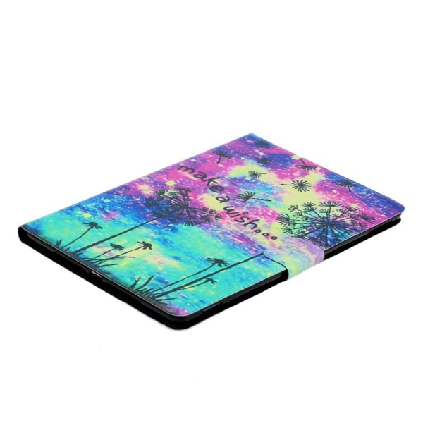 iPad 10.9 (2022) Pattern Printing Vegansk Læder stødsikkert Cover Foldable Stand Tablet Drop Resistant Case with Card Slots - Mælkebøtte Multicolor