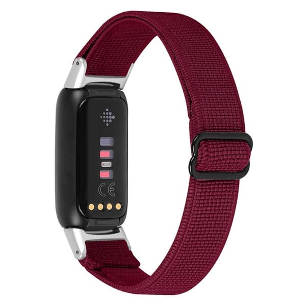 Fitbit Luxe klockarmband i nylon - Vinröd Röd