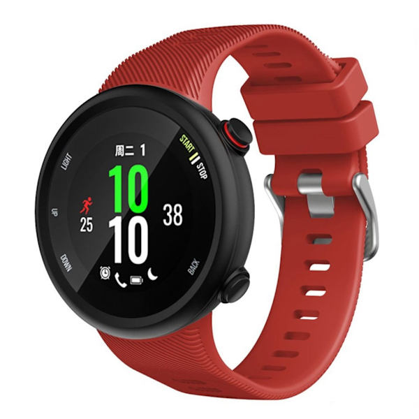 Garmin Forerunner 45S silikoni hopea solki kellonauha - Punainen Red
