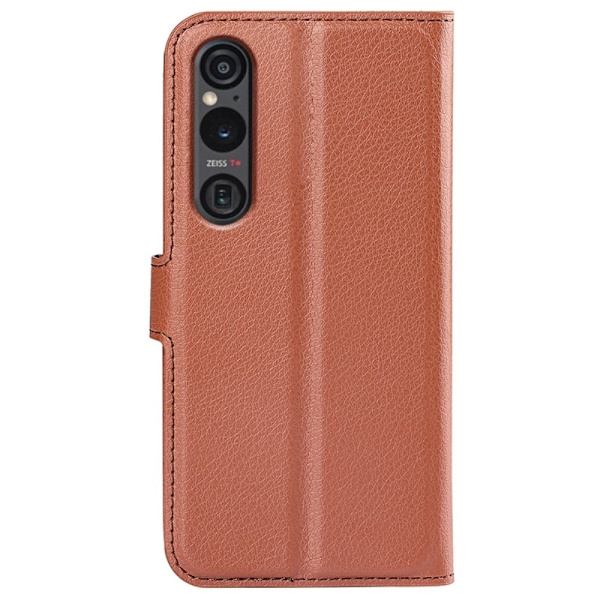 Klassisk Sony Xperia 1 VI flip etui - Brun Brown