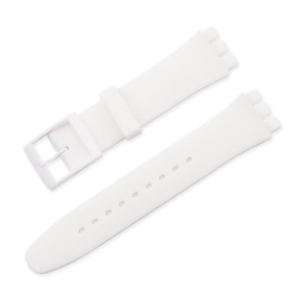 12 mm enkelt silikonarmbånd - Hvit White
