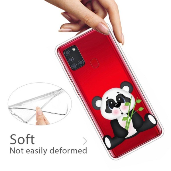 Deco Samsung Galaxy A21s kotelot - Panda Pitelee Bambua White