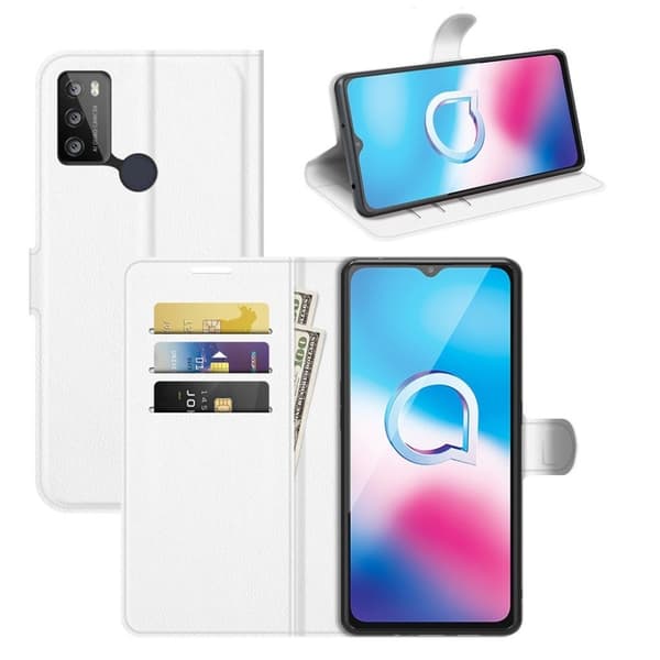 Classic Alcatel 3l (2021) / 1s (2021) Flippetui - Hvit White