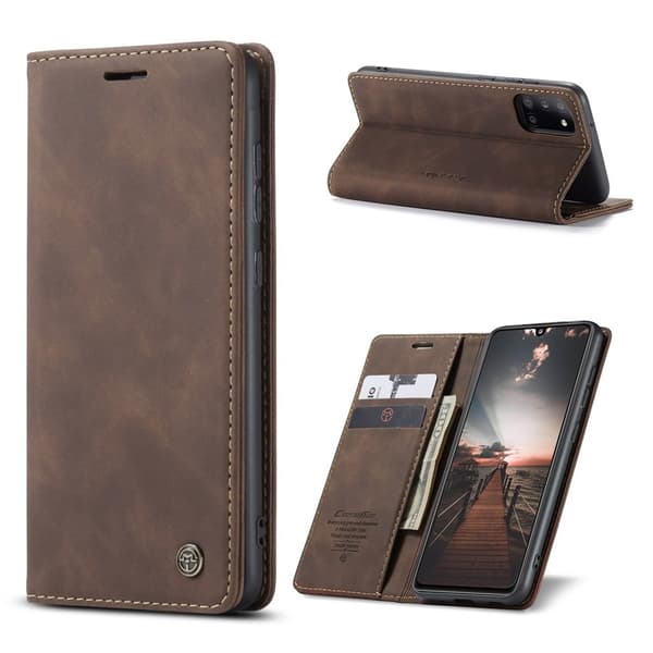 CaseMe Samsung Galaxy A31 Vintage Etui - Kaffe Brown