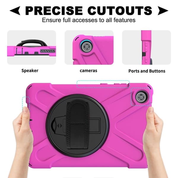 Silikon Etui med A 360°-sving til Lenovo Tab M8 - Rose Pink