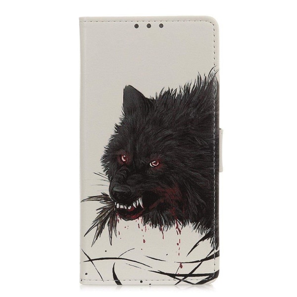 Nokia 1 Plus folio läderfodral - Svart Varg Svart
