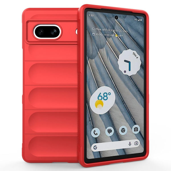 Blødt grebsformet cover til Google Pixel 7a - Rød Red