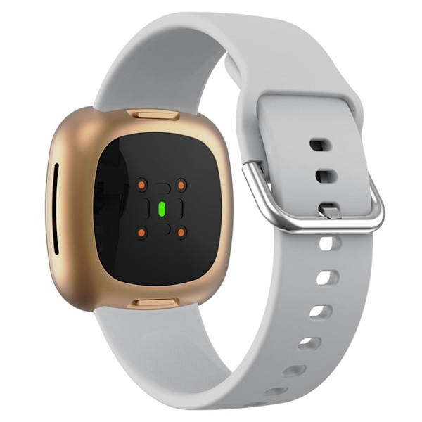 Fitbit Sense 2 / Versa 4 yksinkertainen silikonikellon hihna - Harmaa Silver grey