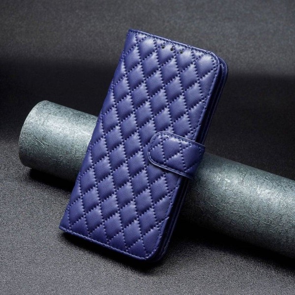 Rhombus mat iPhone Xr flip etui - Blå Blue