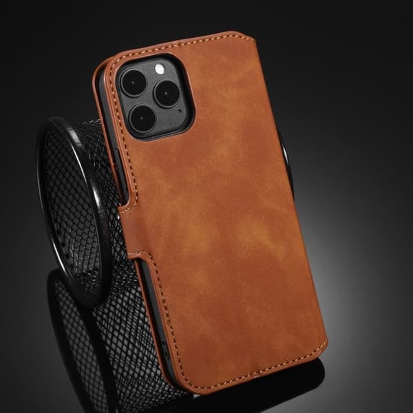 DG.MING iPhone 12 Pro / iPhone 12 retro etui - Brun Brown