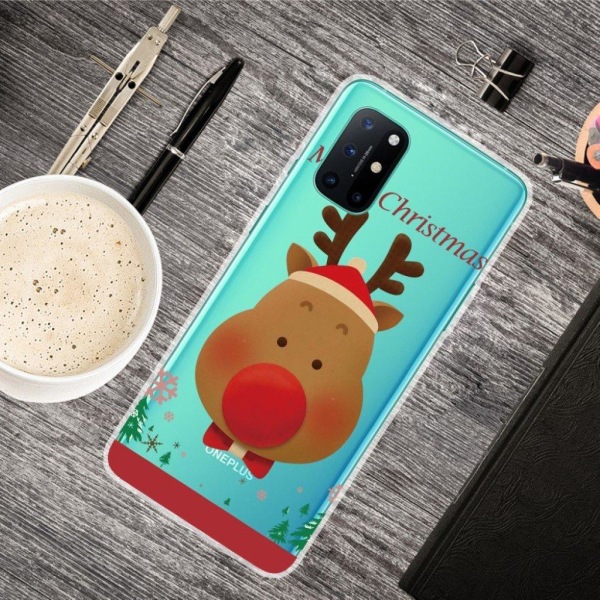 Christmas OnePlus 8T etui - brun kronhjort Brown