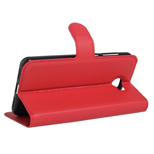 Huawei Y5 II etui i Lychee skind - Rød Red