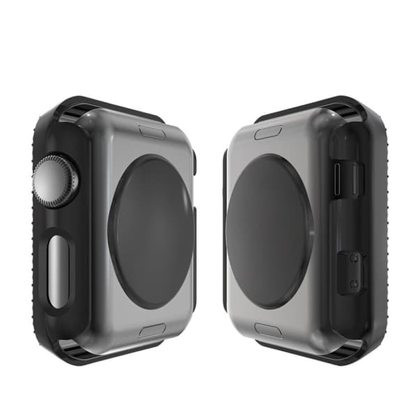 Apple Watch Series 3/2/1 42mm dual-row Rhinsten Ramme - Sort Black