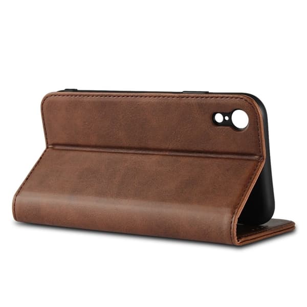 iPhone Xr beskyttende cover af syntetisk hud - Kaffe Brown