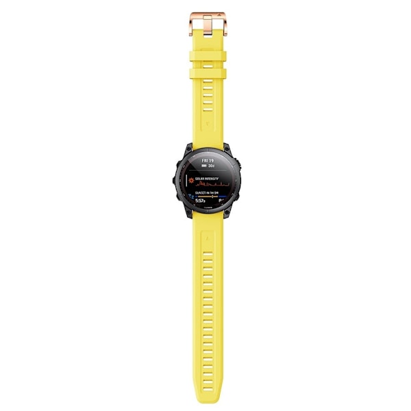 Klockarmband i silikon för Garmin Fenix 7S - Gul Gul