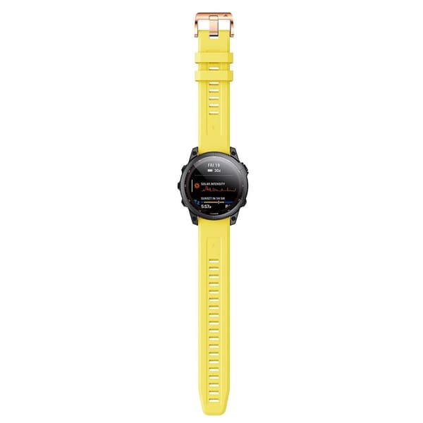 Silikonklokkerem til Garmin Fenix 7S - Gul Yellow