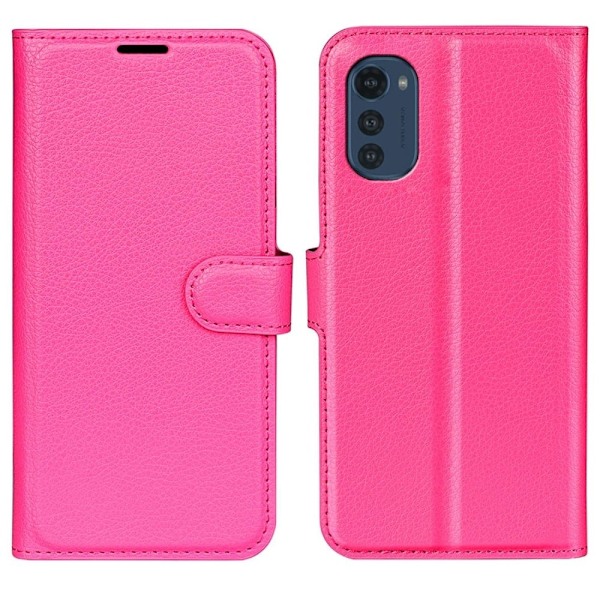 Classic Motorola Moto E32 flip etui - Rose Pink