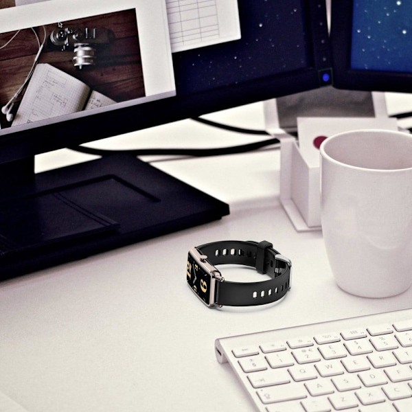 16 mm silikoneurrem til Huawei og Casio-ur - Hvid White