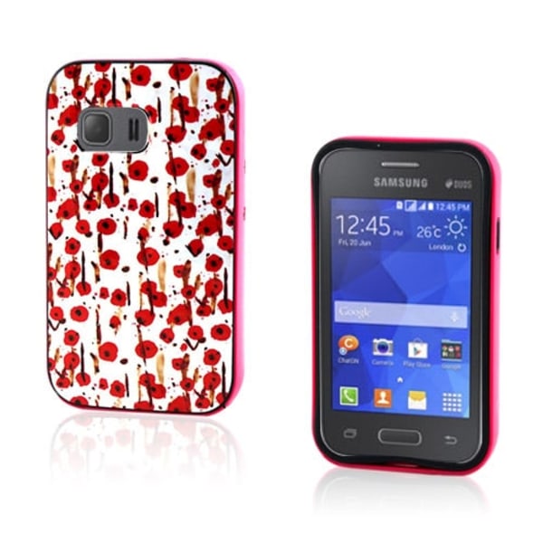 Westergaard Samsung Galaxy Young 2 Cover - Røde Blomster Multicolor