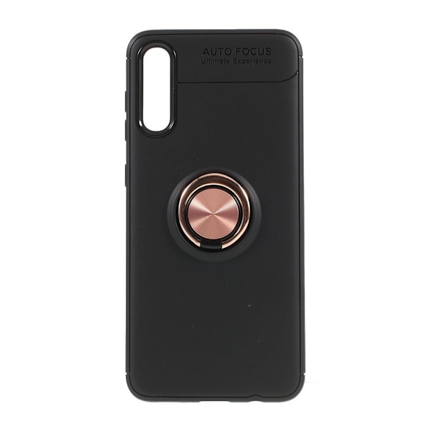 Samsung Galaxy A50 finger rings fodral - Svart / Rosenröd Svart