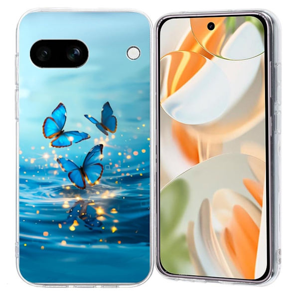 Vibe Google Pixel 9a deksel - Blå Sommerfugl Blue