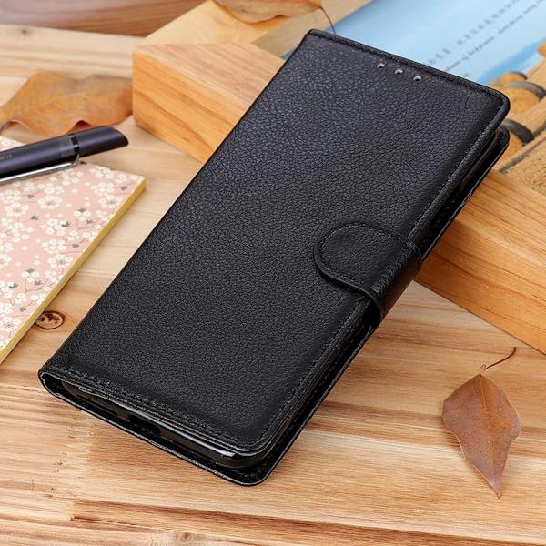 Klassisk Motorola Edge 50 Pro flip etui - Sort Black