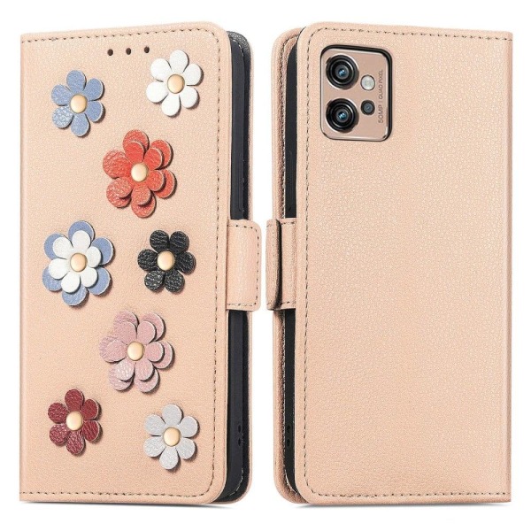 Smooth and thin premium PU leather case for Motorola Moto G32 - Brun