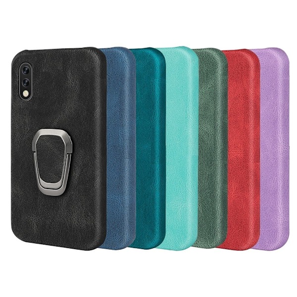 Stötsäkert läderfodral med oval kickstand för Sony Xperia Ace 2 - Grön Grön
